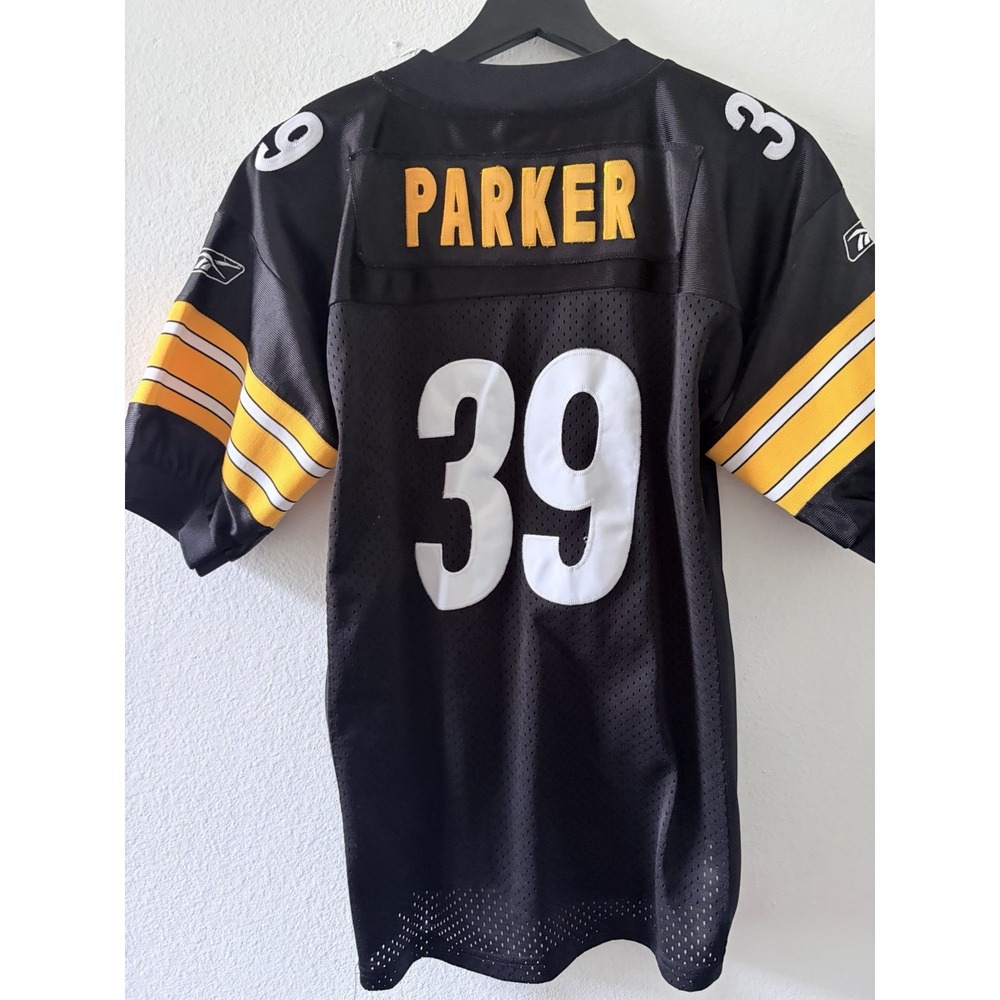 Reebok Pittsburgh Steelers Willie Parker #39 Black Jersey Mens Size 2XL NFL - Picture 8 of 9